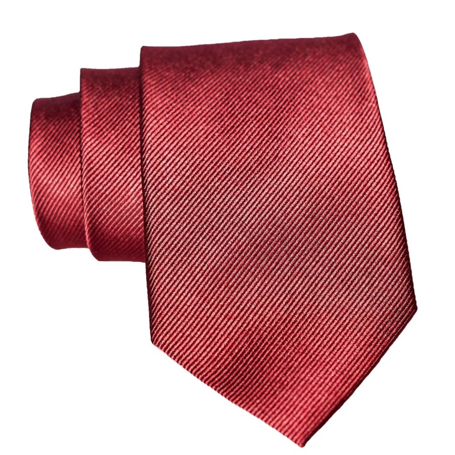 Accessories State and Liberty Clothing Company | Maroon Woven Silk Tie