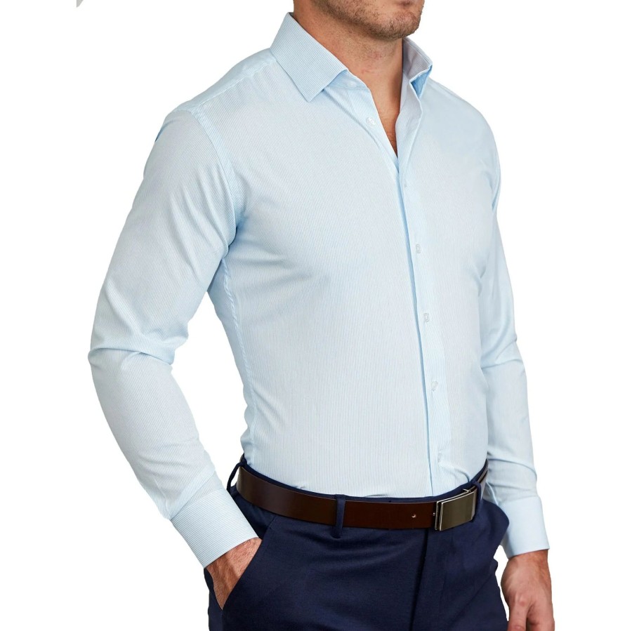 Tops State and Liberty Clothing Company | The Belmont Light Blue Pinstripe