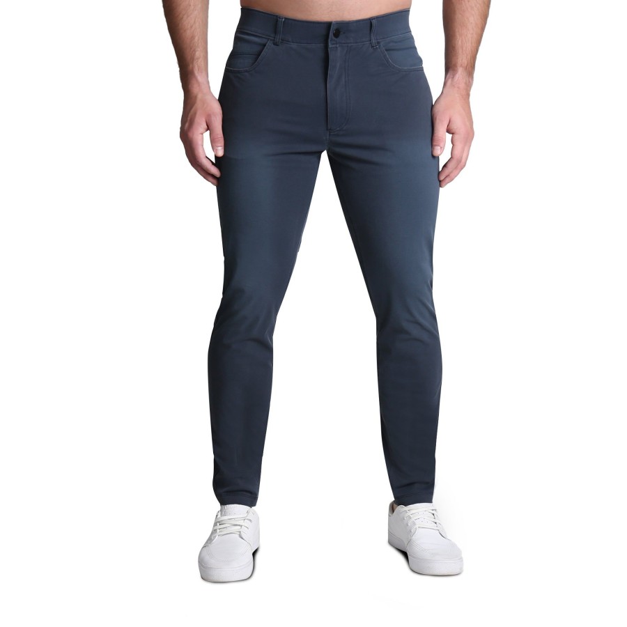 Bottoms State and Liberty Clothing Company | Washed Tech 5 Pocket Pant - Blue