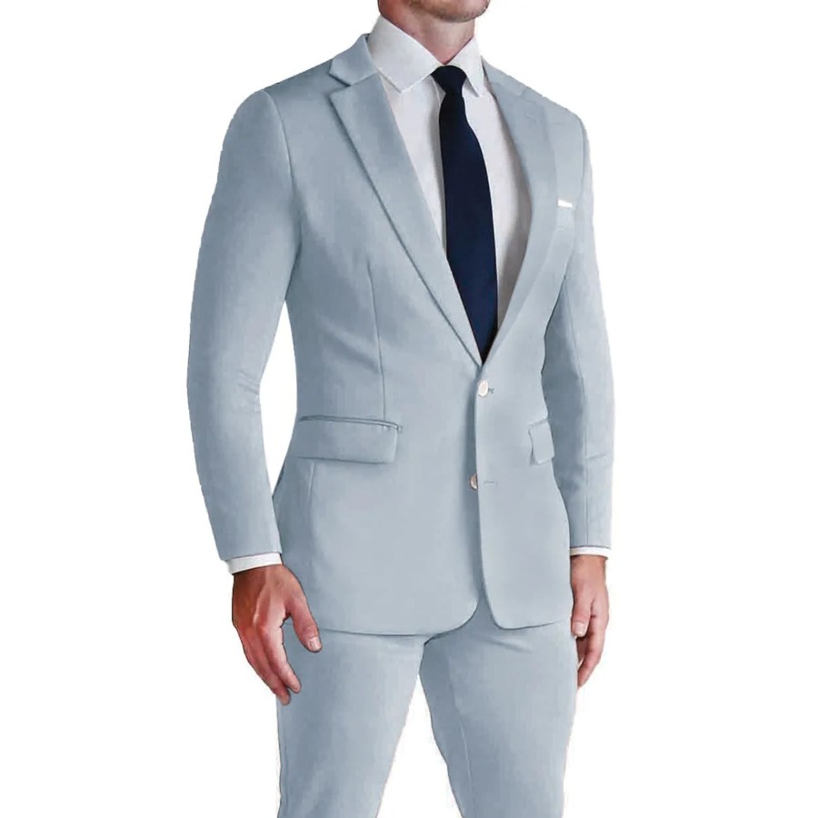 Suits State and Liberty Clothing Company | Athletic Fit Stretch Blazer - Solid Cool Blue