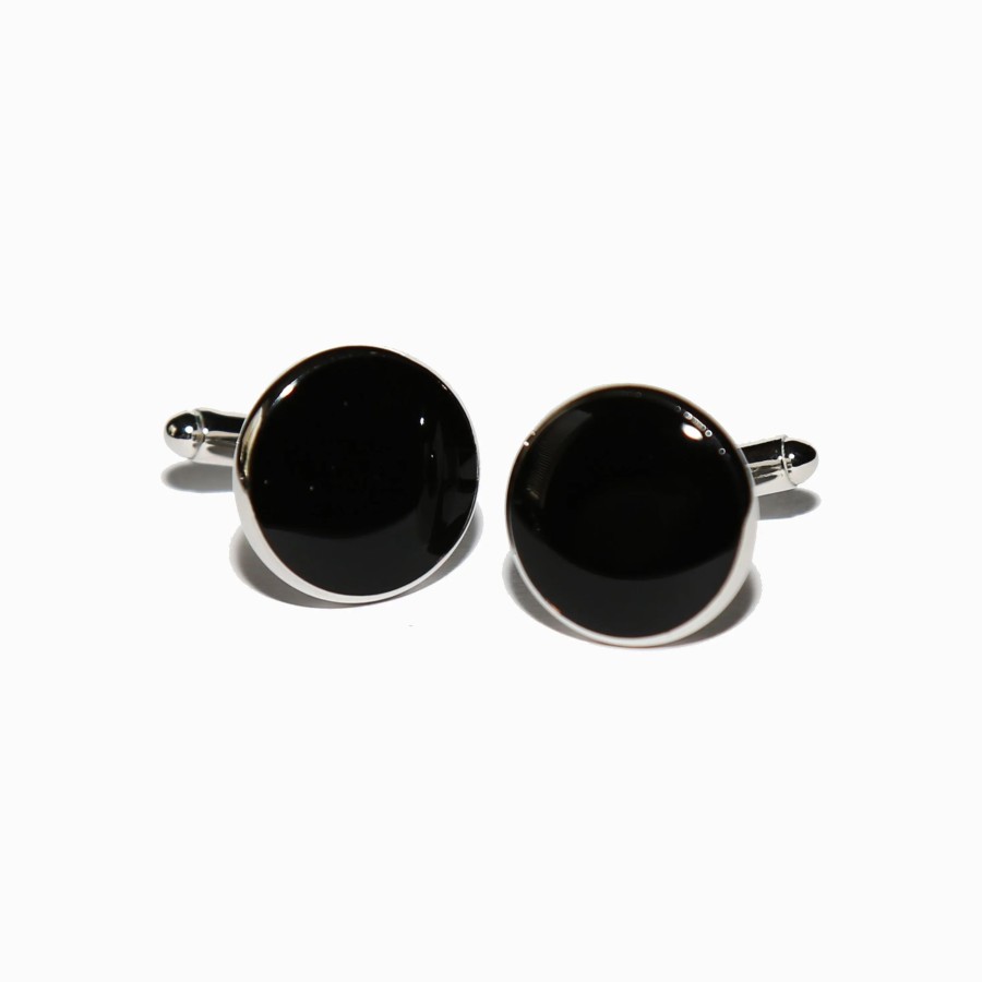 Accessories State and Liberty Clothing Company | Black Circle Cuff Links