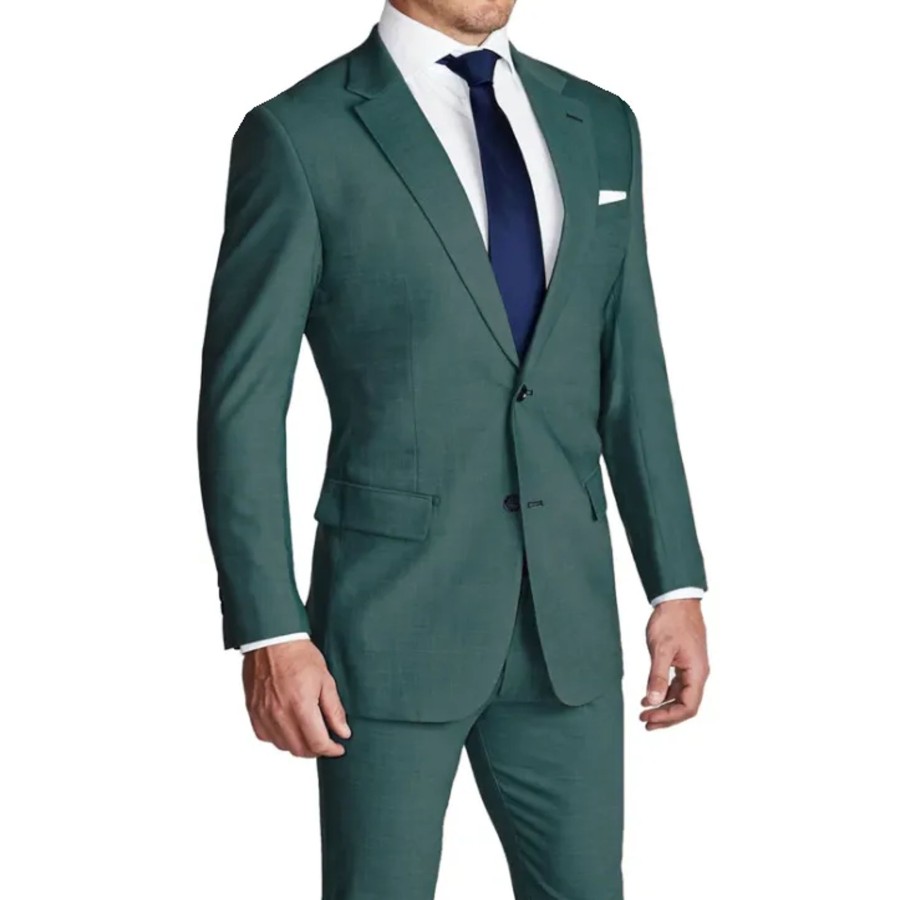 Suits State and Liberty Clothing Company | Athletic Fit Stretch Blazer - Heathered Sea Green