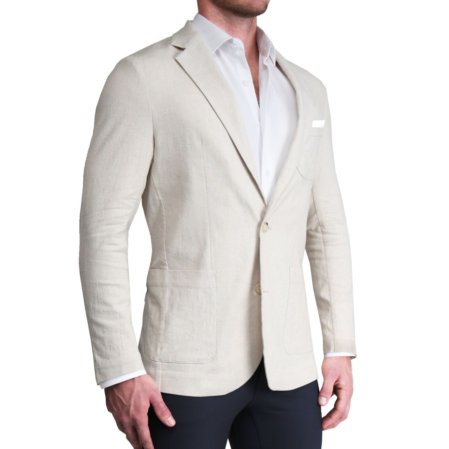 Suits State and Liberty Clothing Company | Unstructured Linen Blazer - Cream