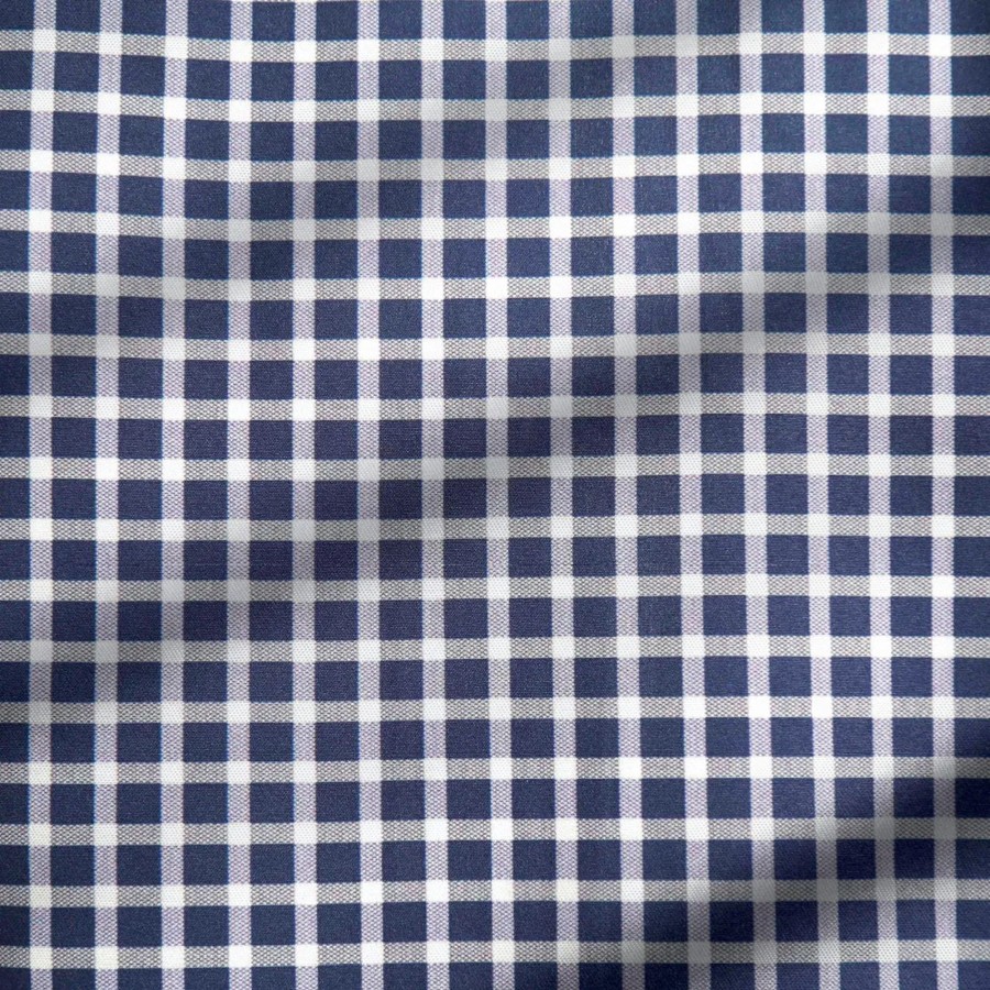 Tops State and Liberty Clothing Company | The Callahan Blue And White Mini Plaid