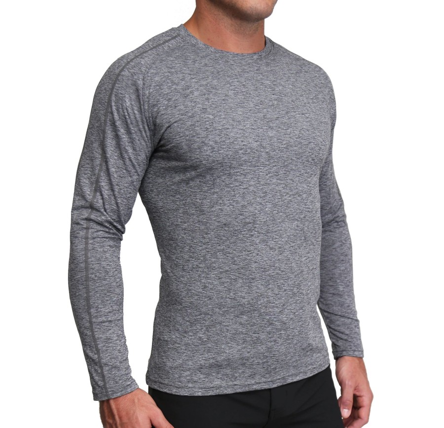 Tops State and Liberty Clothing Company | Long Sleeve Heavy Tech Crewneck - Charcoal