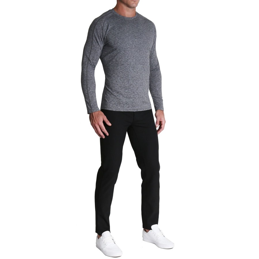 Tops State and Liberty Clothing Company | Long Sleeve Heavy Tech Crewneck - Charcoal