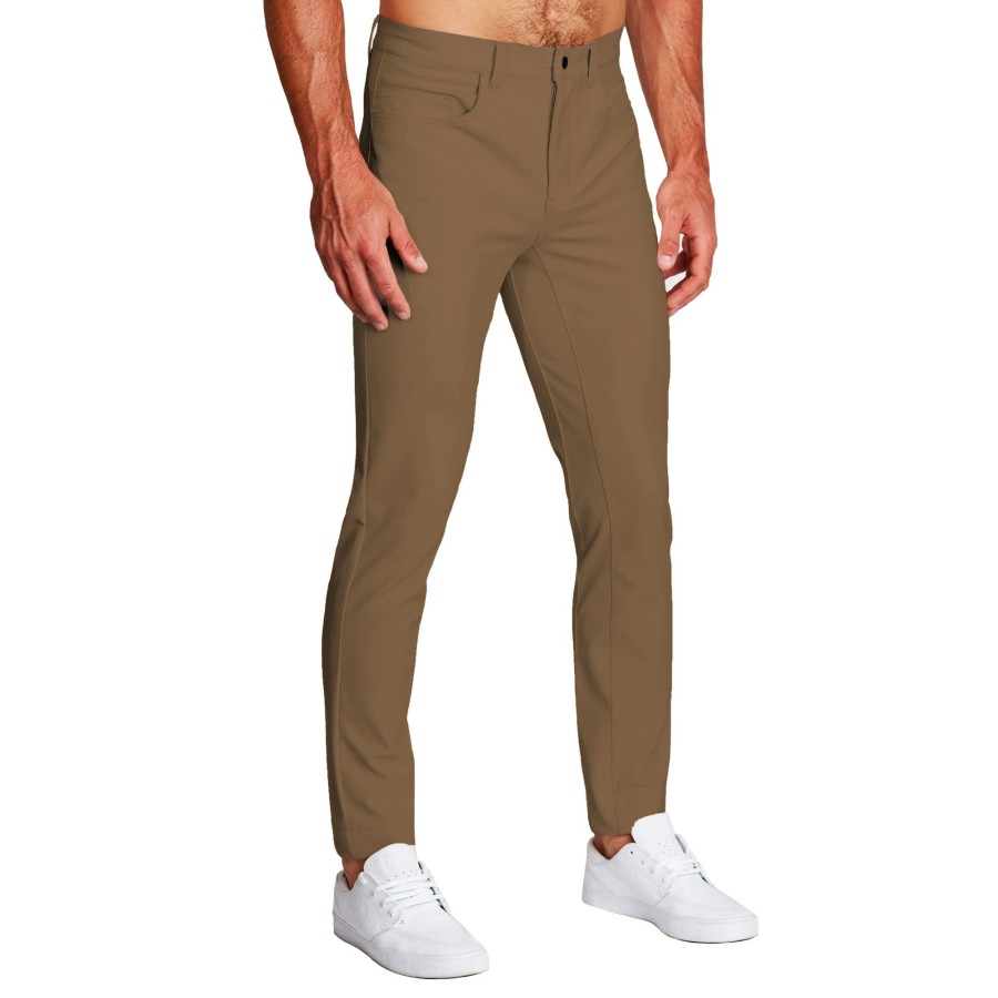 Bottoms State and Liberty Clothing Company | Athletic Fit Stretch Tech Chino - Light Brown