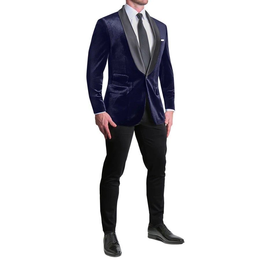 Suits State and Liberty Clothing Company | Tuxedo Jacket - Navy Velvet