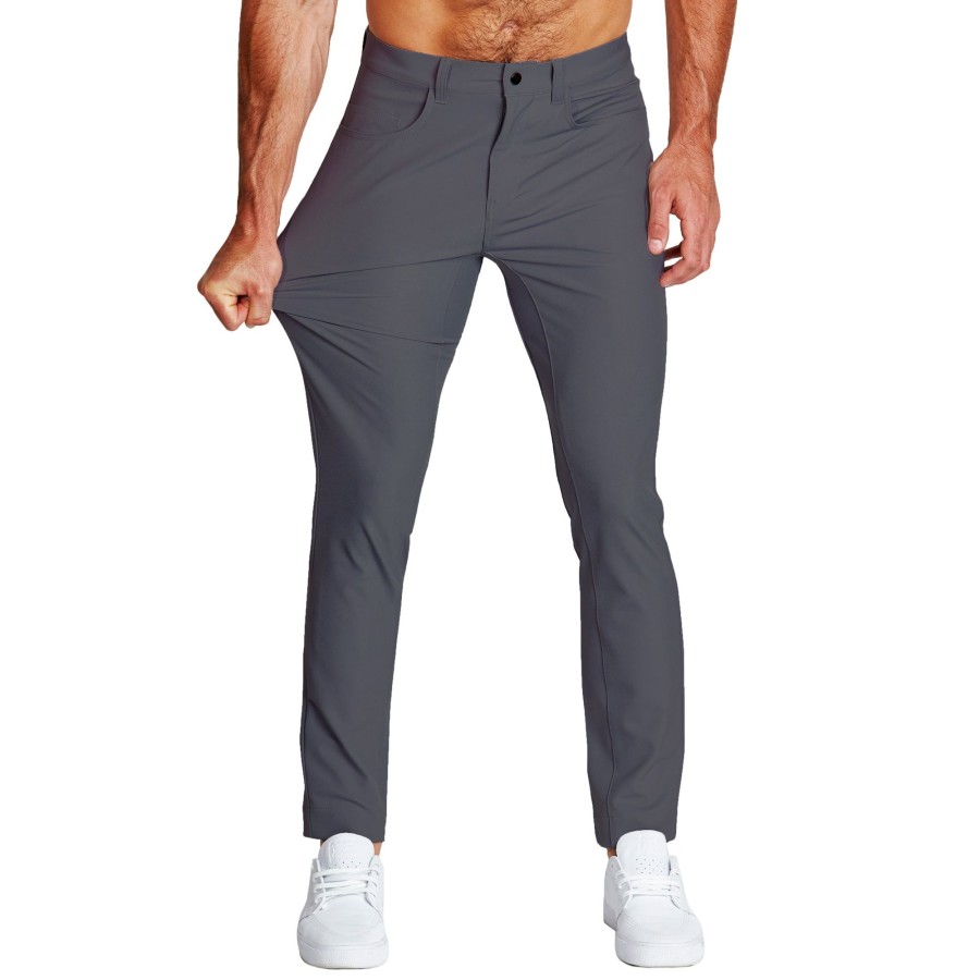 Bottoms State and Liberty Clothing Company | Athletic Fit Stretch Tech Chino - Charcoal