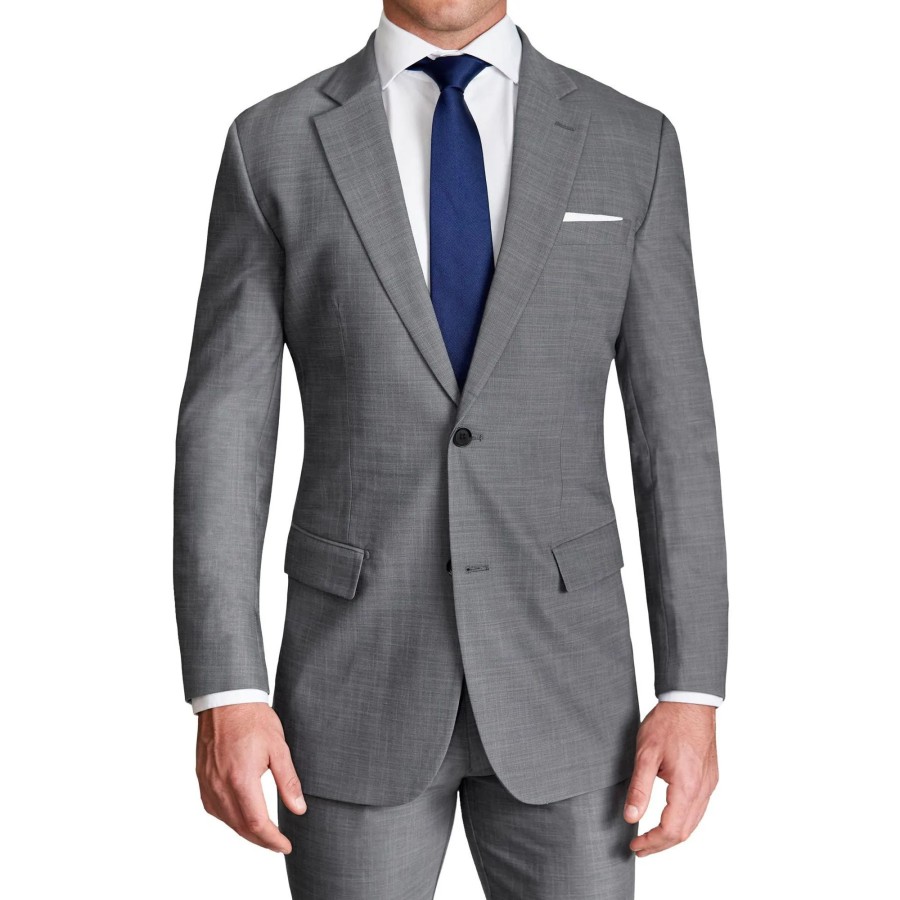 Suits State and Liberty Clothing Company | Athletic Fit Stretch Blazer - Heathered Grey