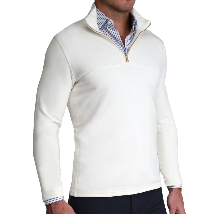 Tops State and Liberty Clothing Company | Quarter Zip - Solid Cream