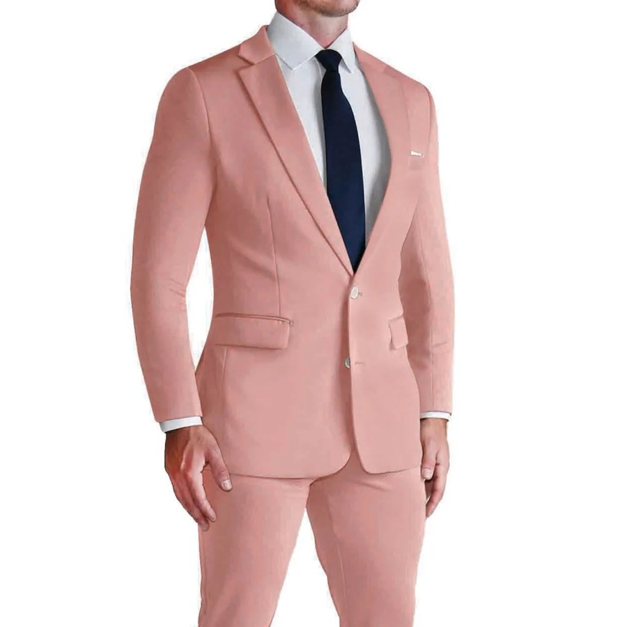 Suits State and Liberty Clothing Company | Athletic Fit Stretch Suit - Solid Rose