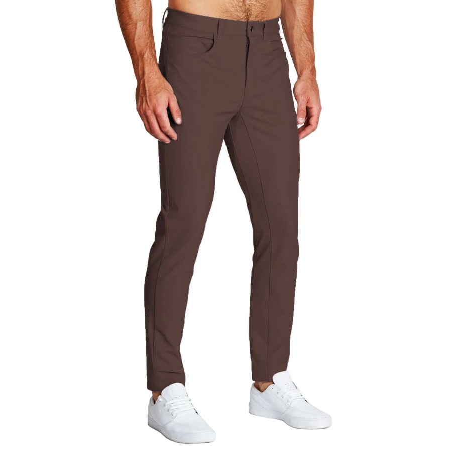 Bottoms State and Liberty Clothing Company | Athletic Fit Stretch Tech Chino - Brown