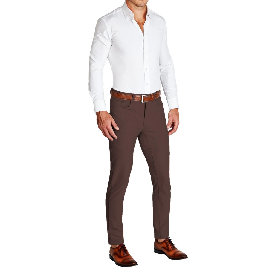 Bottoms State and Liberty Clothing Company | Athletic Fit Stretch Tech Chino - Brown