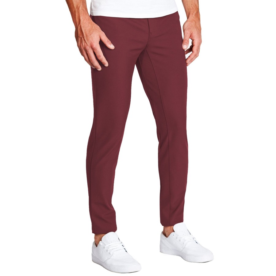 Bottoms State and Liberty Clothing Company | Athletic Fit Stretch Tech Chino - Maroon