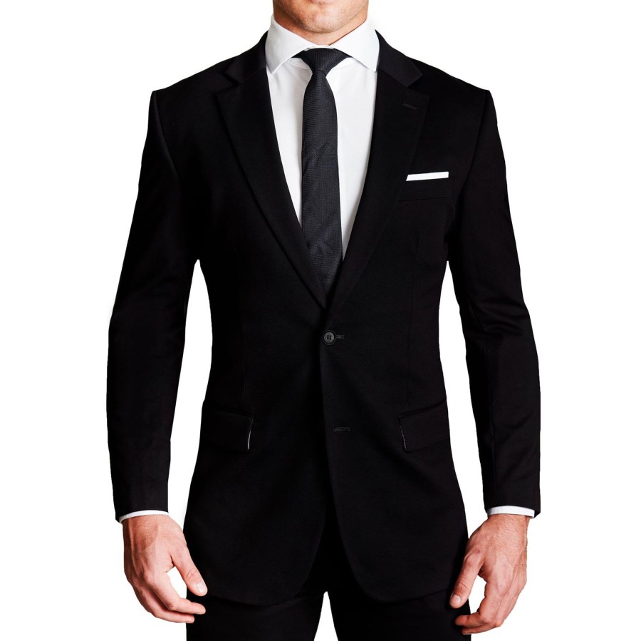 Suits State and Liberty Clothing Company | Athletic Fit Stretch Blazer - Black