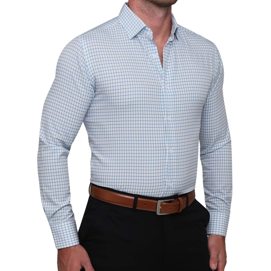 Tops State and Liberty Clothing Company | The Soho Light Blue Windowpane