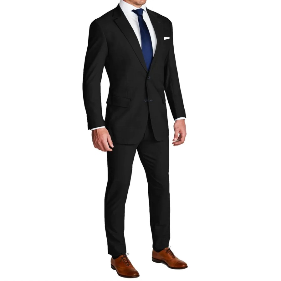 Suits State and Liberty Clothing Company | Athletic Fit Stretch Blazer - Heathered Black