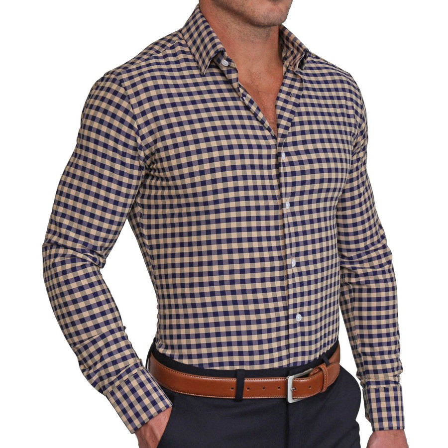 Tops State and Liberty Clothing Company | The Riggins Brown, Navy And Grey Triple Check