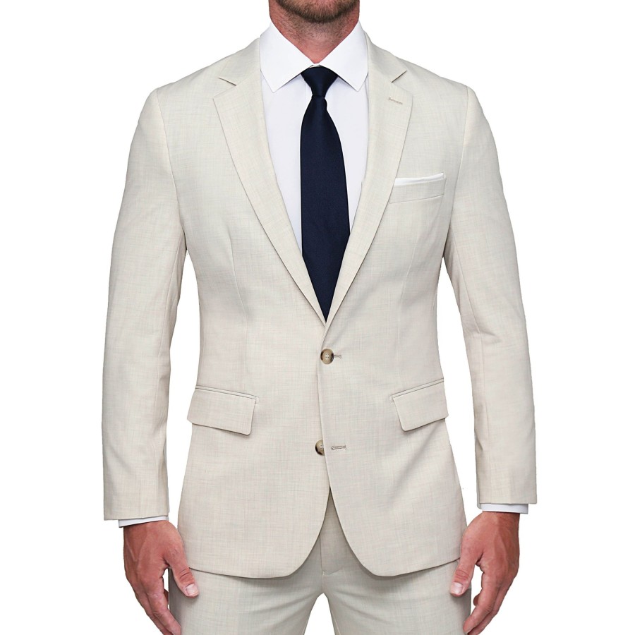 Suits State and Liberty Clothing Company | Athletic Fit Stretch Blazer - Lightweight Heathered Bamboo