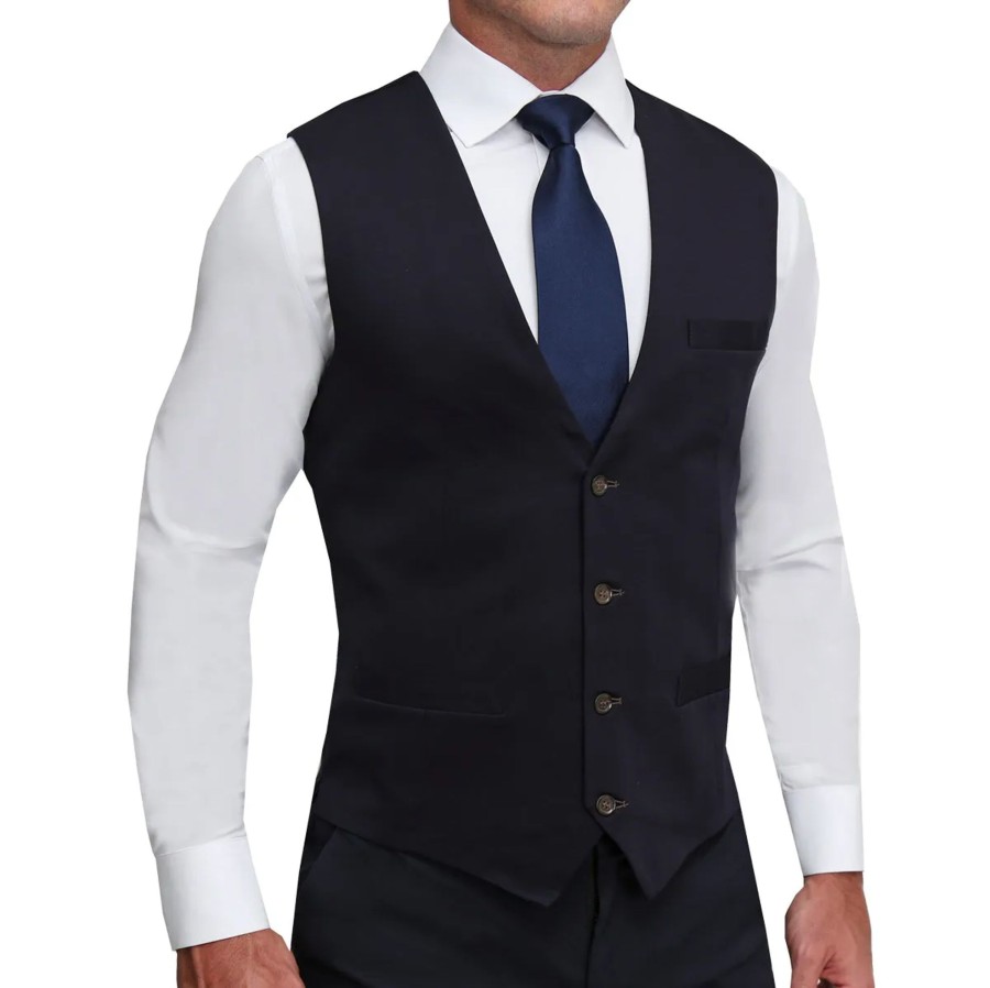 Suits State and Liberty Clothing Company | Solid Navy Vest