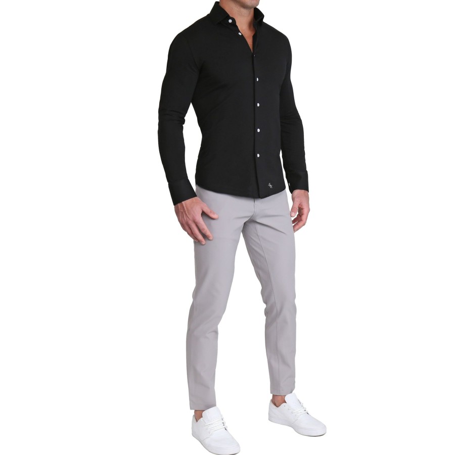 Tops State and Liberty Clothing Company | The Dexter Black Casual Button Down