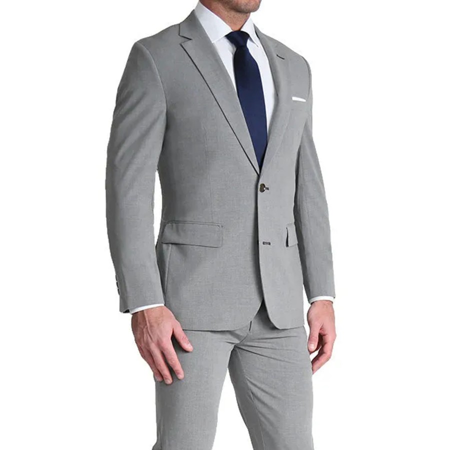 Suits State and Liberty Clothing Company | Athletic Fit Stretch Suit - Lightweight Heathered Smoked Grey