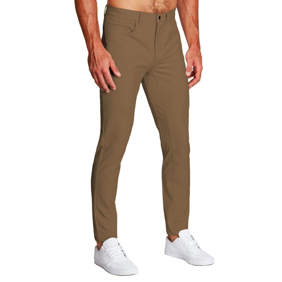 Bottoms State and Liberty Clothing Company | Athletic Fit Stretch Tech Chino - Light Brown