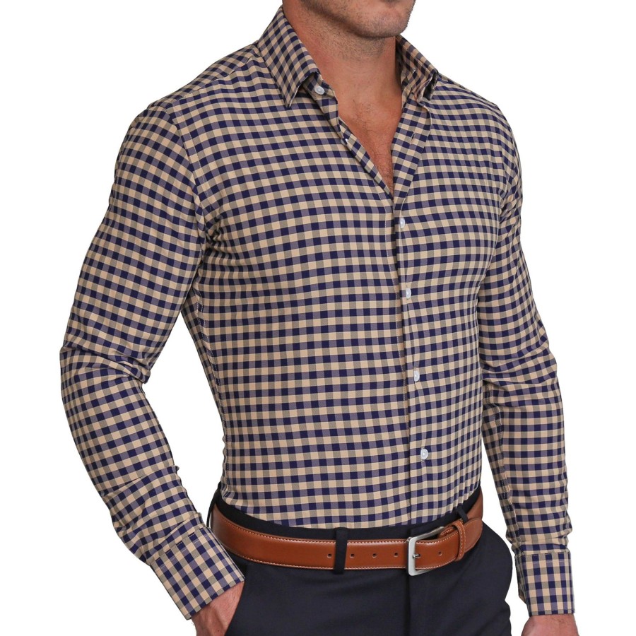 Tops State and Liberty Clothing Company | The Riggins Brown, Navy And Grey Triple Check