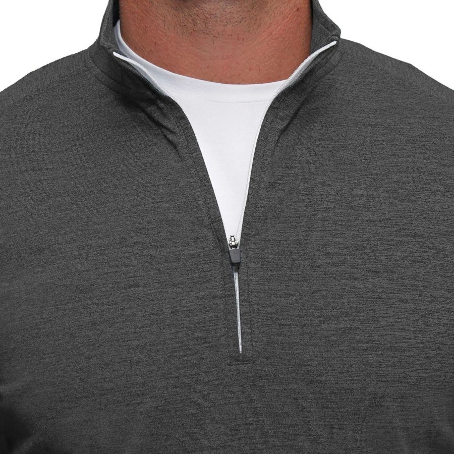 Tops State and Liberty Clothing Company | Tech Quarter Zip - Charcoal