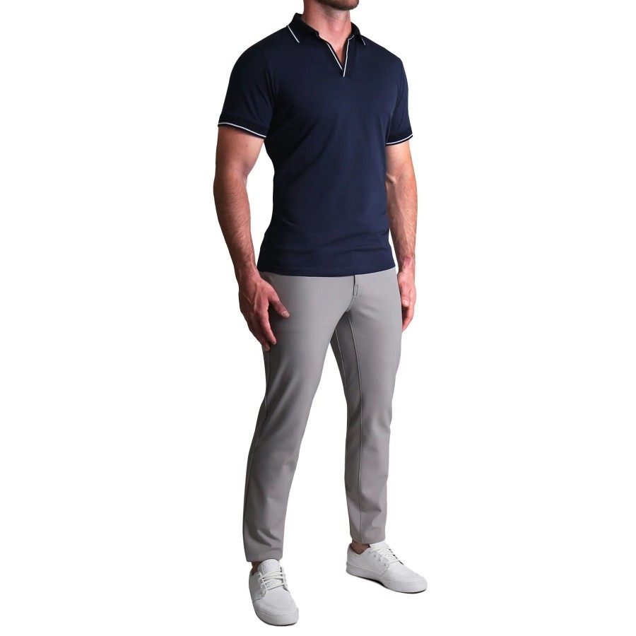 Tops State and Liberty Clothing Company | The Rhett Navy With White Tipped Polo