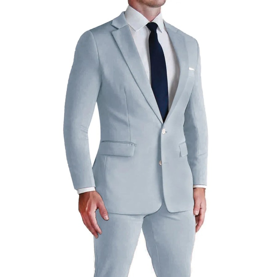 Suits State and Liberty Clothing Company | Athletic Fit Stretch Suit - Solid Cool Blue