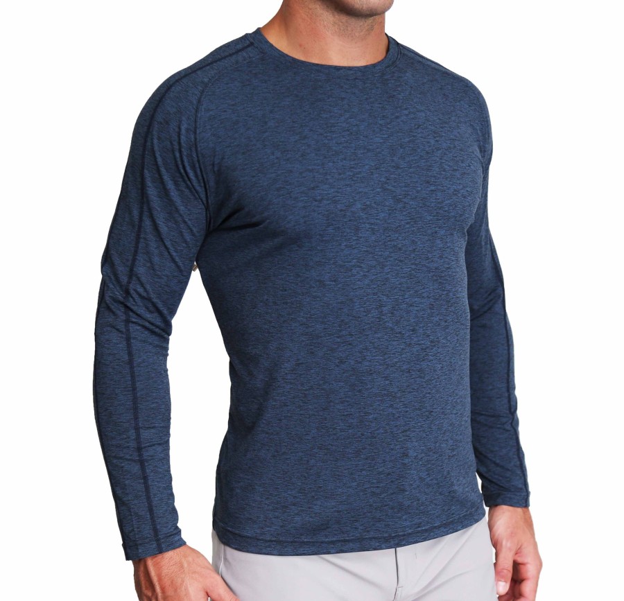 Tops State and Liberty Clothing Company | Long Sleeve Heavy Tech Crewneck - Deep Navy