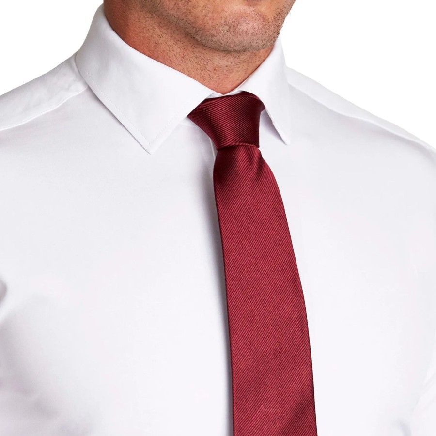 Accessories State and Liberty Clothing Company | Maroon Woven Silk Tie