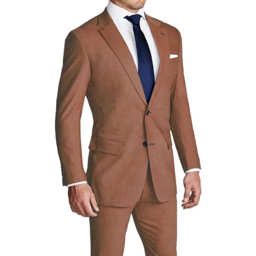 Suits State and Liberty Clothing Company | Athletic Fit Stretch Suit - Heathered Copper