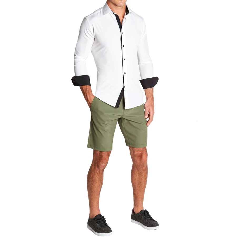 Tops State and Liberty Clothing Company | The Vincent Solid White With Black Accents