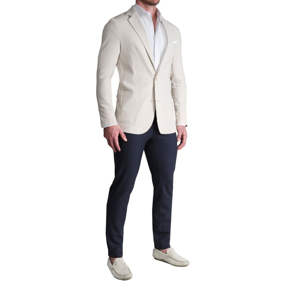 Suits State and Liberty Clothing Company | Unstructured Linen Blazer - Cream