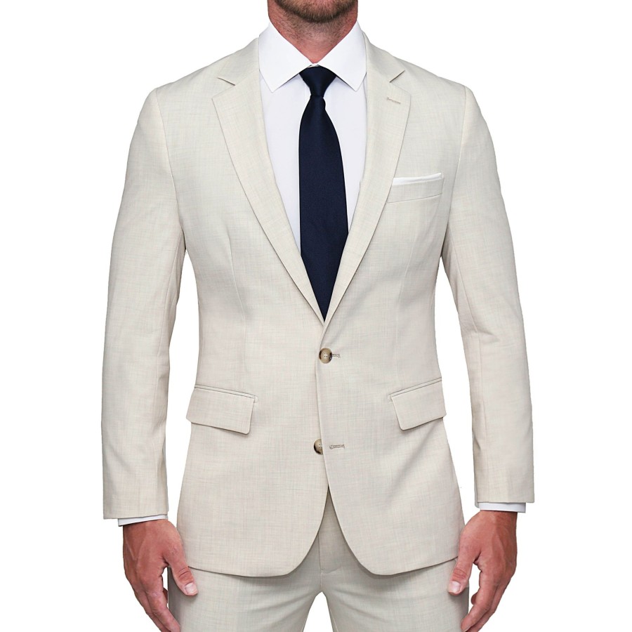 Suits State and Liberty Clothing Company | Athletic Fit Stretch Blazer - Lightweight Heathered Bamboo