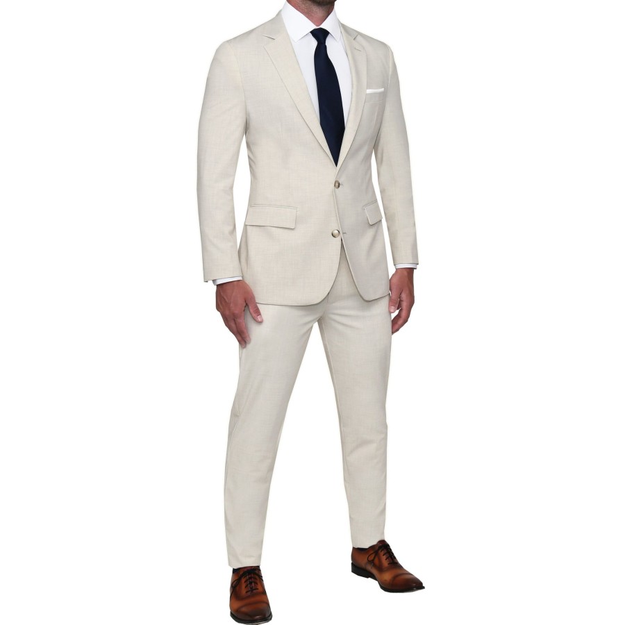 Suits State and Liberty Clothing Company | Athletic Fit Stretch Blazer - Lightweight Heathered Bamboo