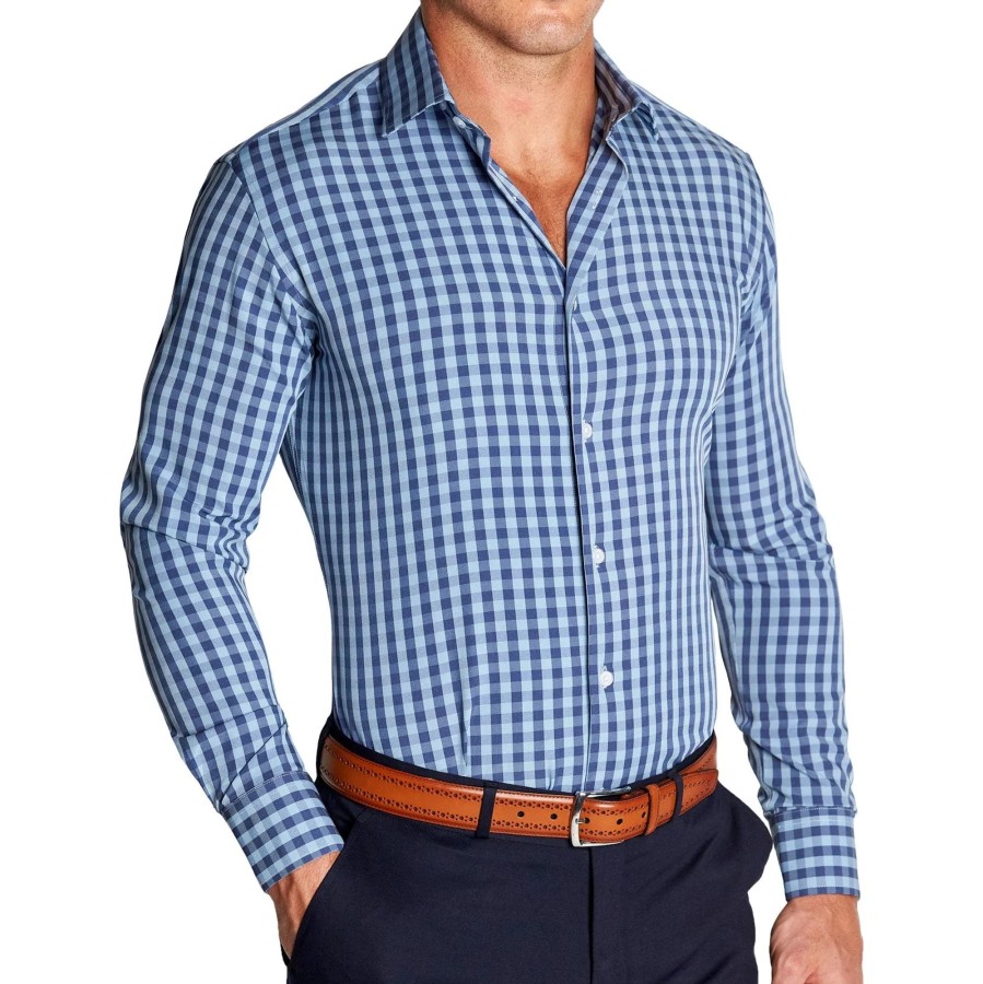 Tops State and Liberty Clothing Company | The Henry Steel Blue And Light Blue Big Gingham