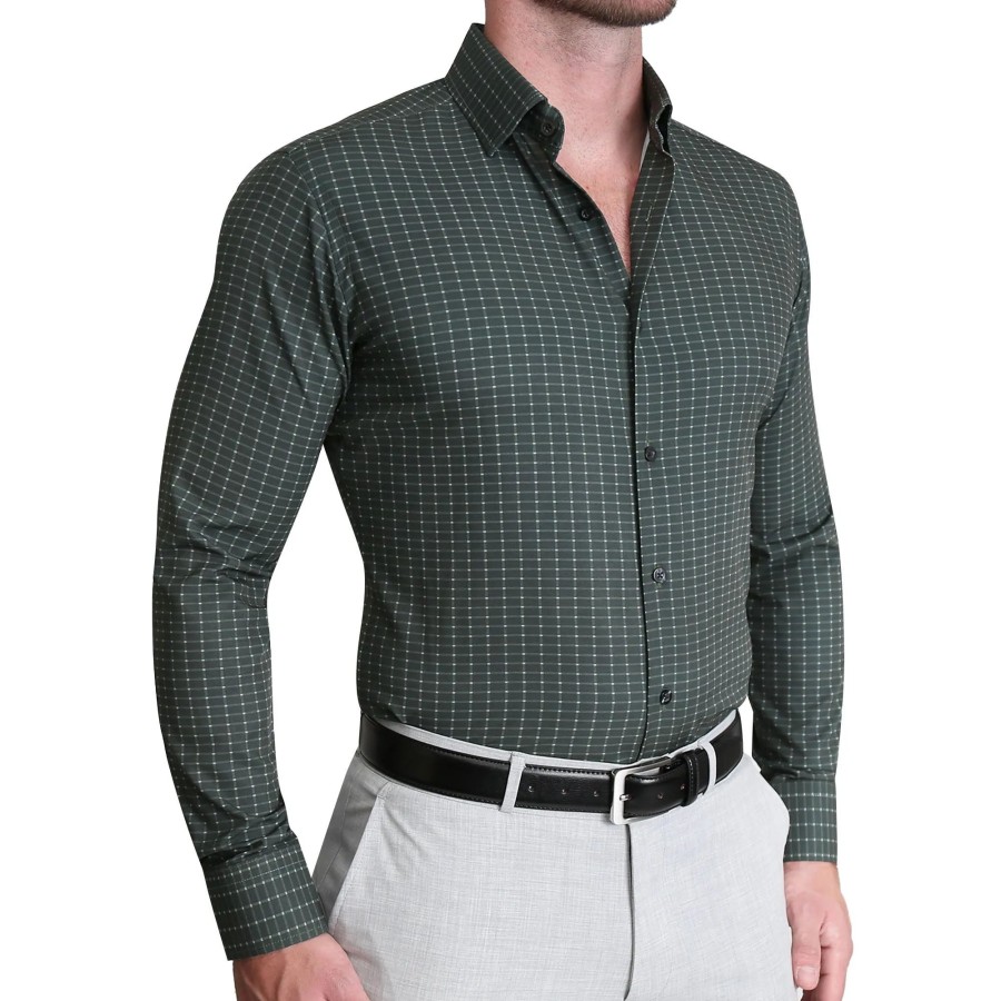 Tops State and Liberty Clothing Company | The Colby Dark Green U0026 Mint Windowpane