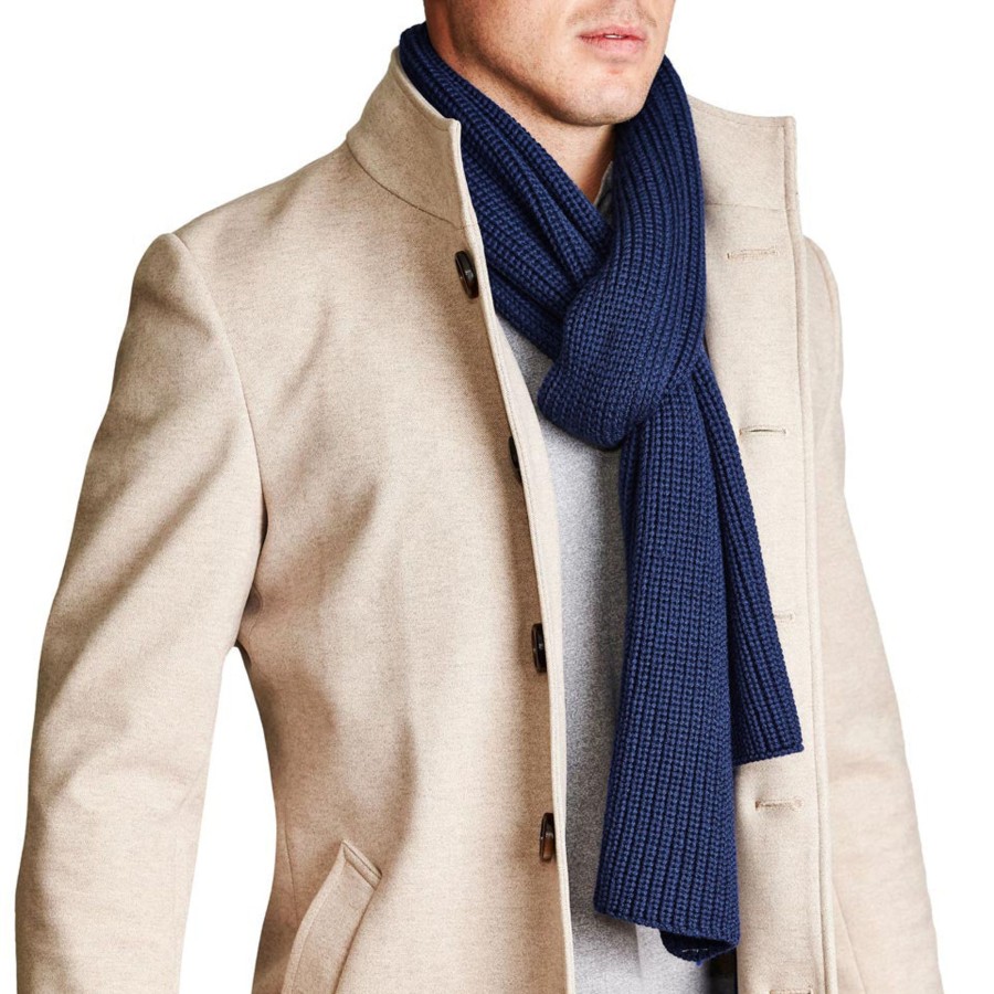 Accessories State and Liberty Clothing Company | Merino Wool Knit Scarf - Navy