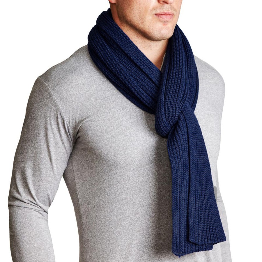 Accessories State and Liberty Clothing Company | Merino Wool Knit Scarf - Navy