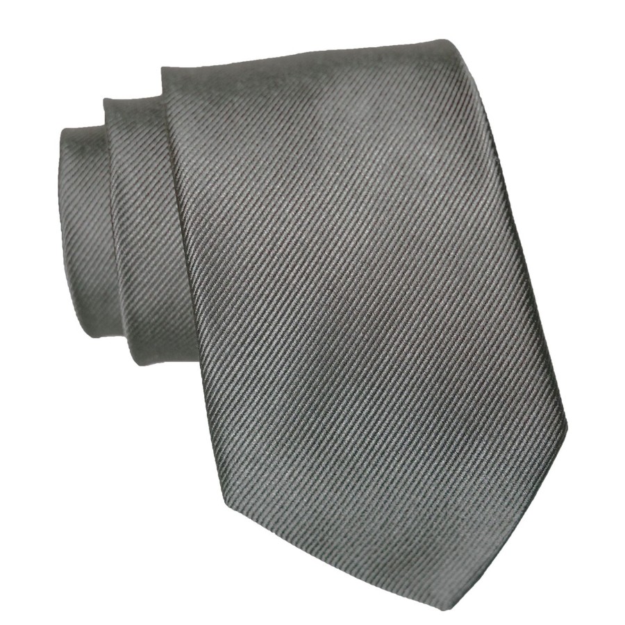 Accessories State and Liberty Clothing Company | Silver Woven Silk Tie