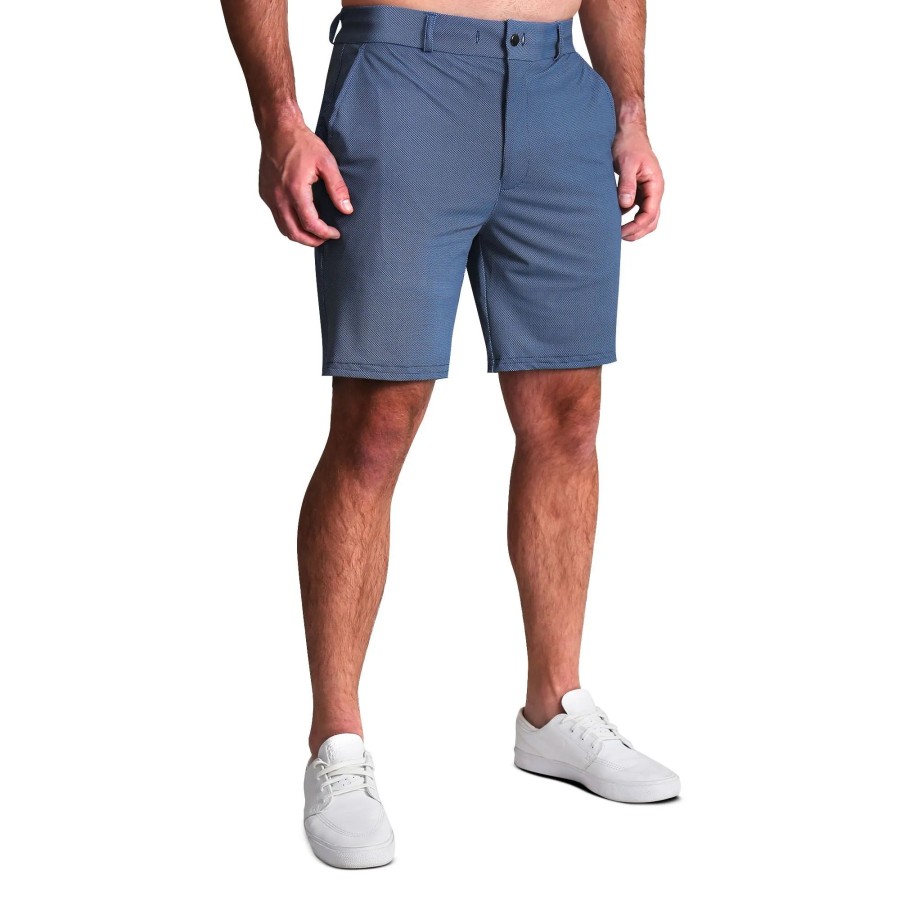 Bottoms State and Liberty Clothing Company | Athletic Fit Drawstring Shorts - Blue U0026 White Dots