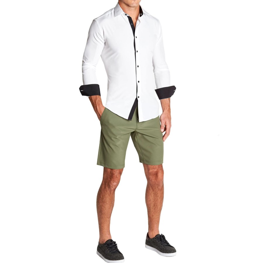 Tops State and Liberty Clothing Company | The Vincent Solid White With Black Accents