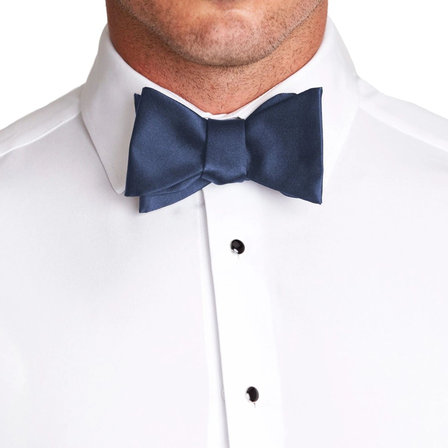 Accessories State and Liberty Clothing Company | Navy Silk Bowtie