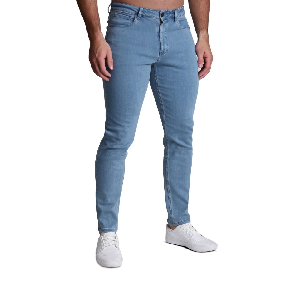 Bottoms State and Liberty Clothing Company | Athletic Fit Stretch Jeans - Light Blue