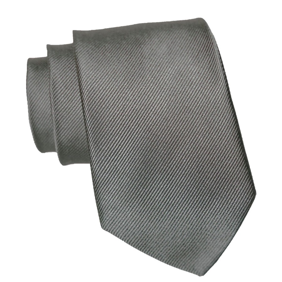 Accessories State and Liberty Clothing Company | Silver Woven Silk Tie