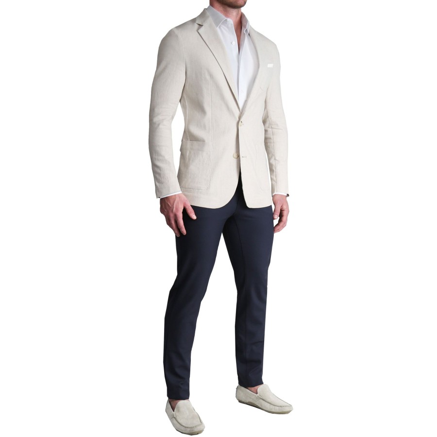 Tops State and Liberty Clothing Company | Unstructured Linen Blazer - Cream